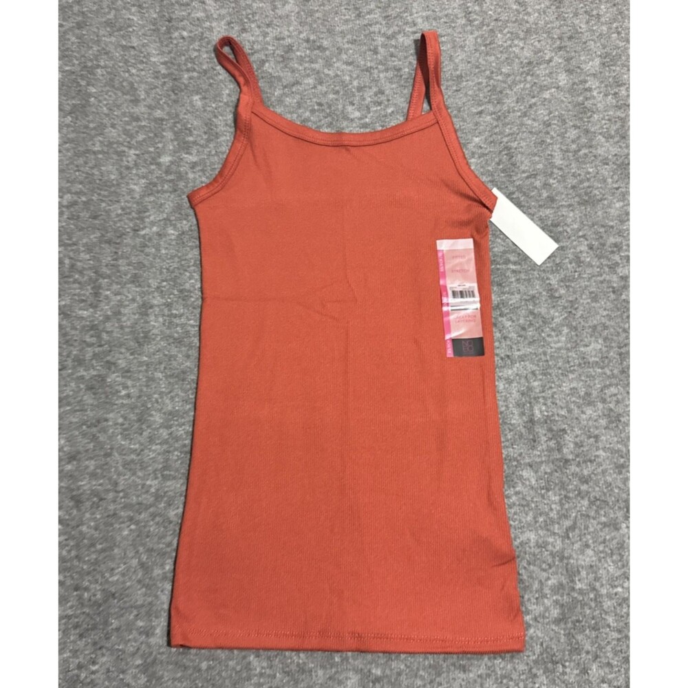 No Boundaries Women's Tank Top Ribbed Fitted Stretch Brown Extra Small
